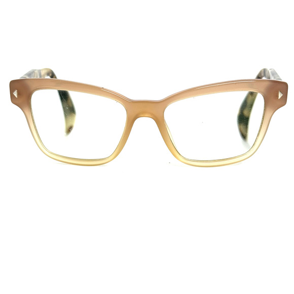 Prada VPR 10S UBI-1O1 Rectangle Brown Havana Womens Frames Only Glasses H19079 - Picture 1 of 7